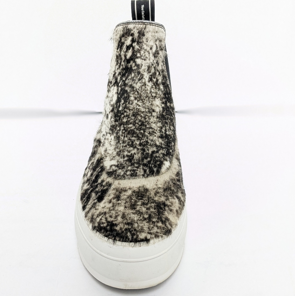 P448 Lucy high top calf hair platform sneakers - Picture 4 of 16